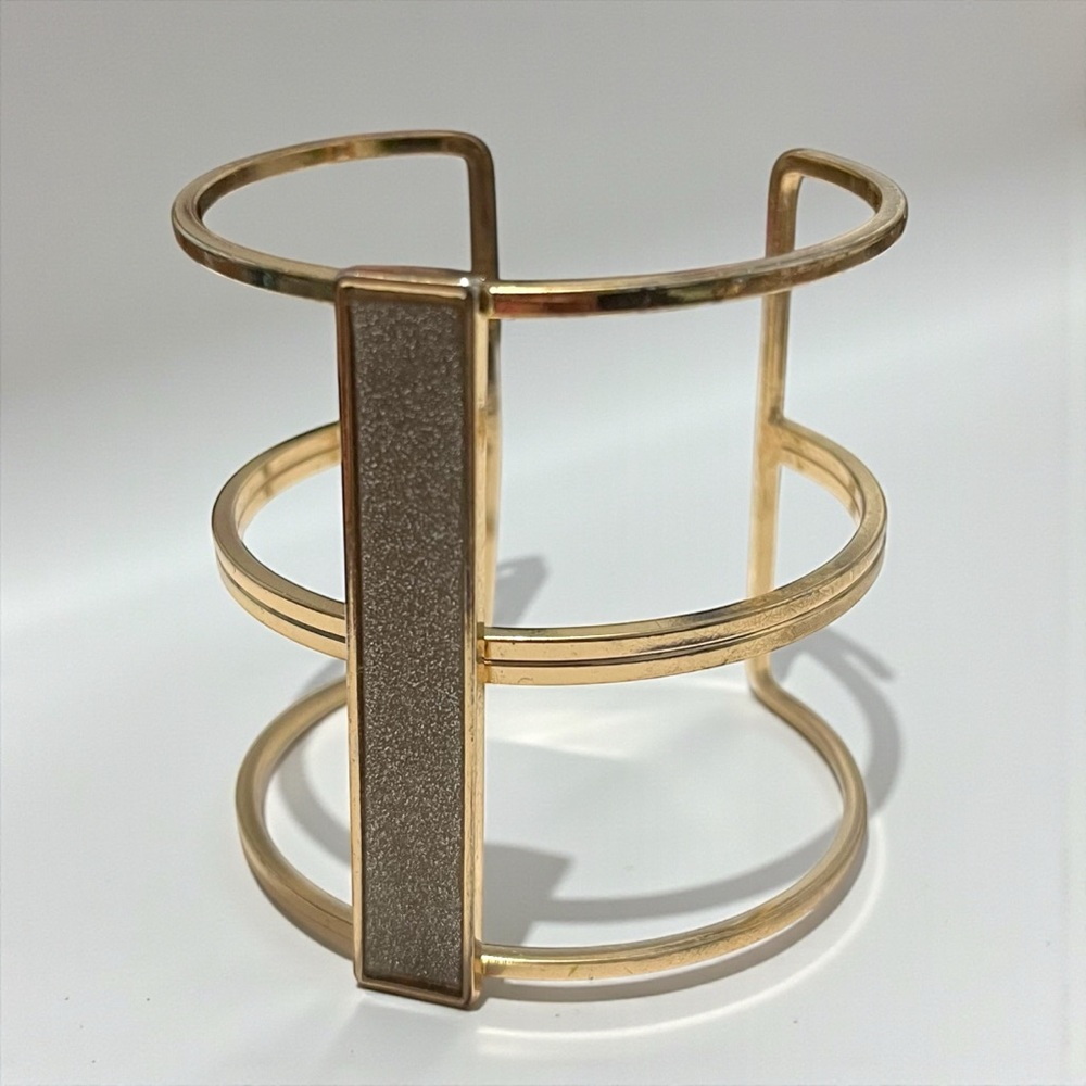 Claire’s Gold Tone Sparkle Cuff Bracelet CC